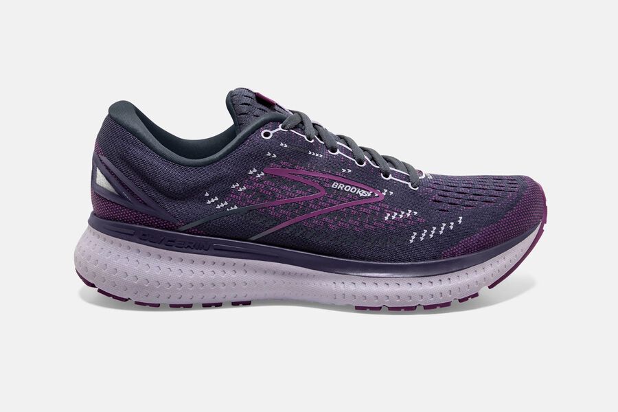 Brooks Glycerin 19 Road Running Shoes - Womens - Black/Purple - VQ3504268